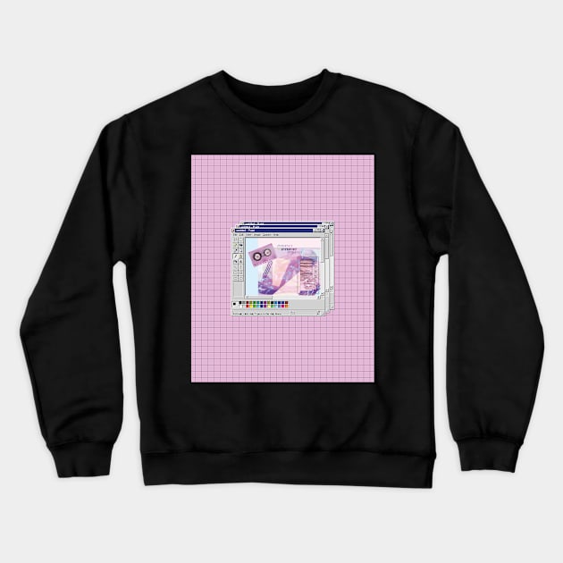 Vaporwave Aesthetic MS Paint Crewneck Sweatshirt by XOXOX